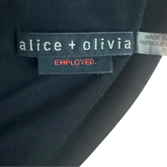 Alice + Olivia ~ Women’s 3/4-Sleeve Black Bodycon Shift Dress ~ Size 0 - Picture 3 of 12